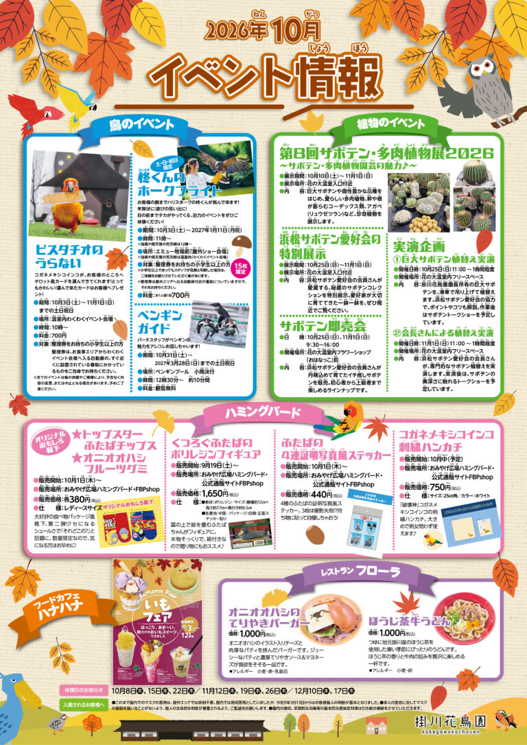 10月イベント情報